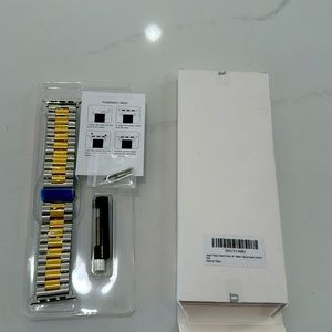 Apple Watch band 42 mm, mixed metal band (silver/gold) watch band.